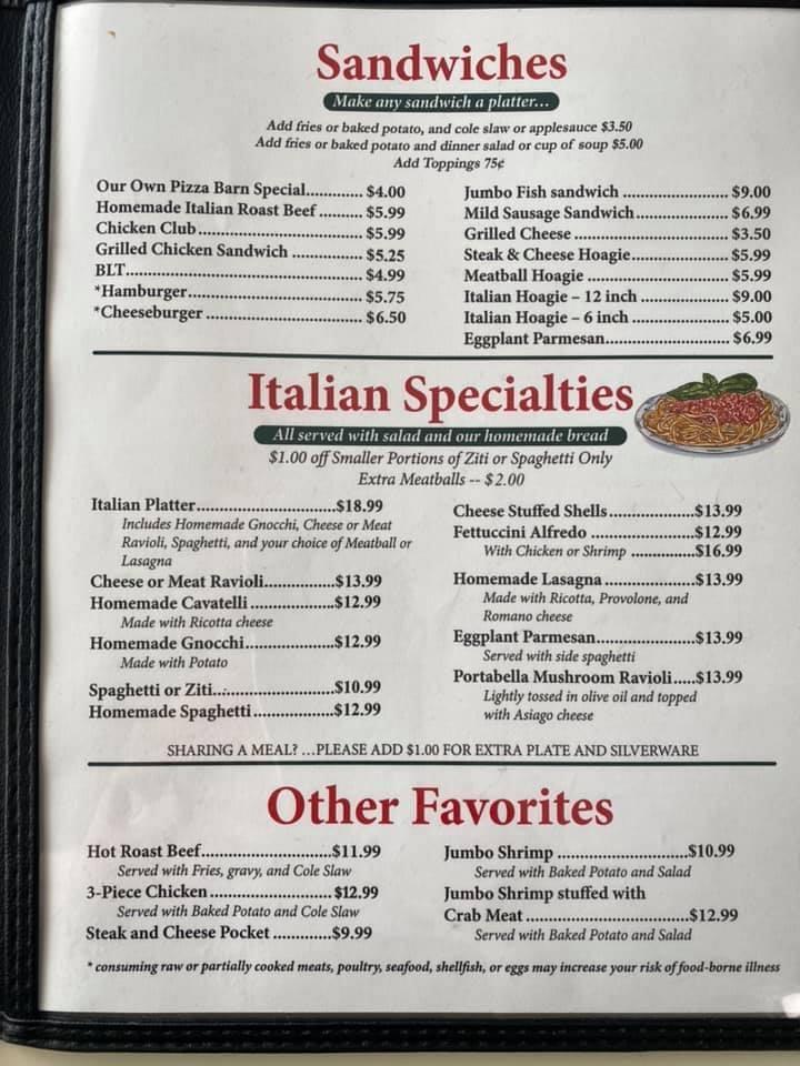 Pizza Barn Menu image 3