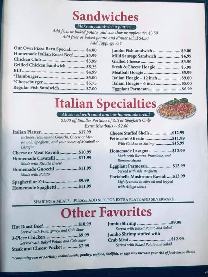 Pizza Barn Menu image 4